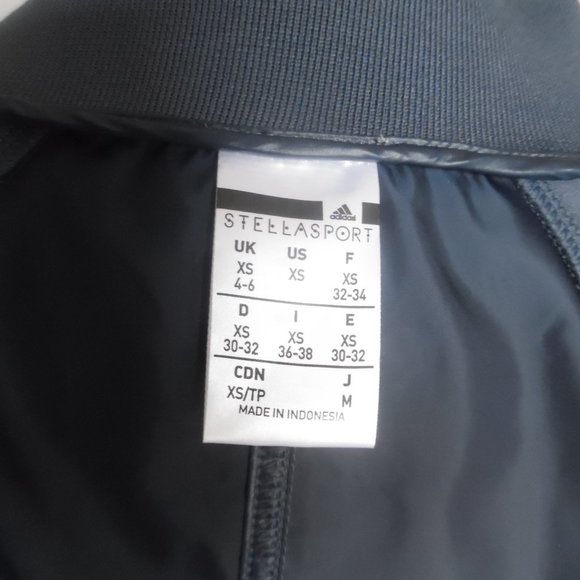 Adidas Stella Mccartney‎ Neoprene Bomber Blu Performance Running Casual Jacket - Picture 11 of 12